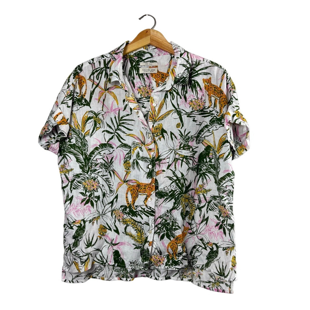 Women's Linen Rachel Zoe Button Up Blouse XL